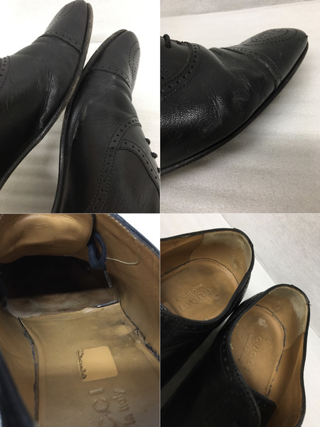 GUCCI　GG柄 ウィングチップ (9 1/2) BLK