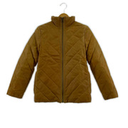 ダウンジャケット ALCALI レザー ダウンジャケット キャメル