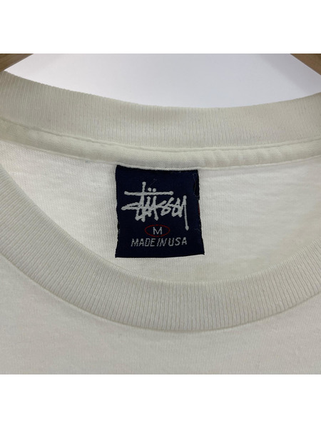 STUSSY 半袖Tシャツ・カットソー 90s Stock Logo Print Tee WHT M[値下]