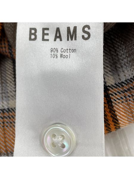 BEAMS 20AW チェックイージーフィットシャツ (S)
