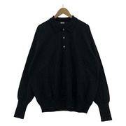 A PRESSE 24SS Cotton Knit L/S Polo Shirts 黒 3 24SAP-03-07K