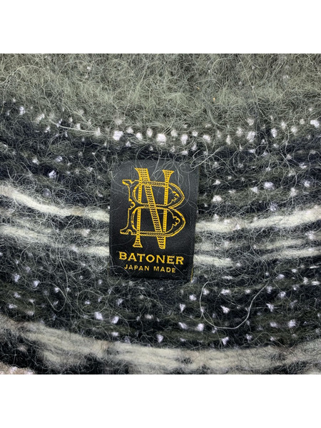 BATONER MOHAIR NORDIC CREW NECK CARDIGAN 1 BN-20FL-056