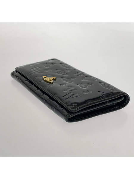 Vivienne Westwood 長財布 エナメル 長財布 ブラック