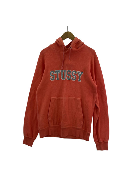 STUSSY ロゴパーカー オレンジ S