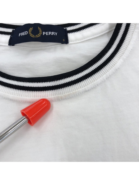 FRED PERRY Twin Tipped SSカットソー 白 (S)