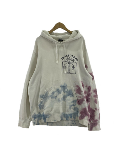 STUSSY パーカー plant love 刺繍タイダイパーカー