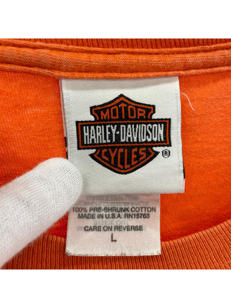 Harley-Davidson 半袖Tシャツ・カットソー カットソー オレンジ (L)