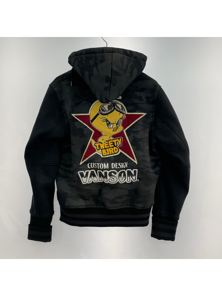 VANSON ジャケット Tweety フーディ ジャケット 黒 M
