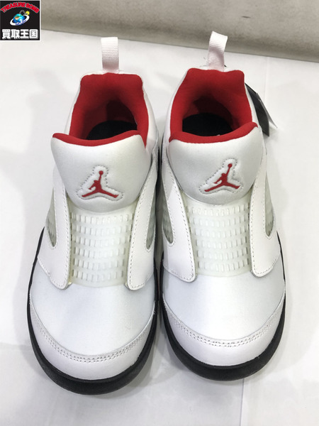 NIKE/Jordan 5 Retro Little Flex White Black University Red/ck1227-100/21.5cm