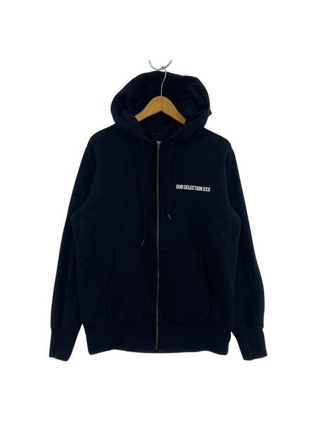 GOD SELECTION XXX 19AW BACK PRINT ZIP UP PARKA BLK S