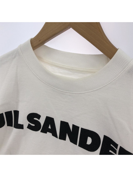 JIL SANDER ロゴプリント/ヘビーウェイト/ワイドショートカットソー XS 白