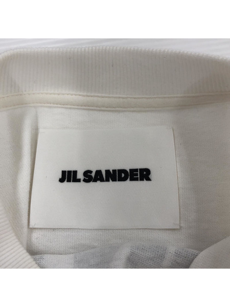 JIL SANDER ロゴプリント/ヘビーウェイト/ワイドショートカットソー XS 白