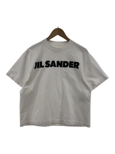 JIL SANDER ロゴプリント/ヘビーウェイト/ワイドショートカットソー XS 白