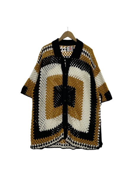 SON OF THE CHEESE/Big Flower Knit Shirt