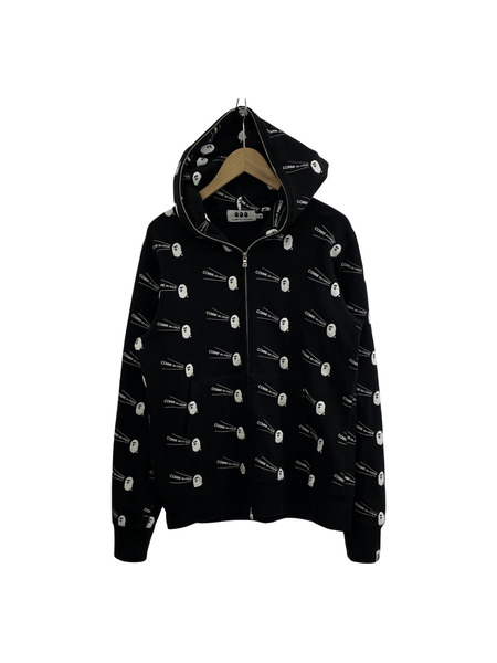 A BATHING APE×COMME des GARCONS 総柄ジップパーカー M