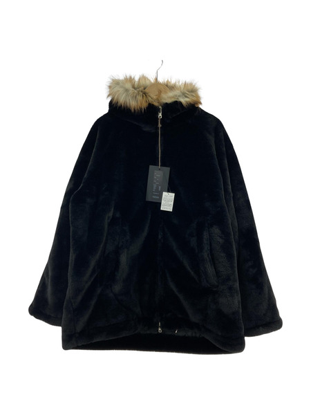 ACANTHUS Faux Fur N-3B フェイクファージャケット XL 黒 JK2404