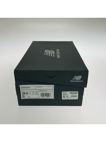 NEW BALANCE スニーカー U574LGG1 BLACK (26.0)