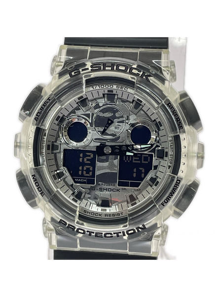 CASIO G-SHOCK カモフラ スケルトン GA-100SKC