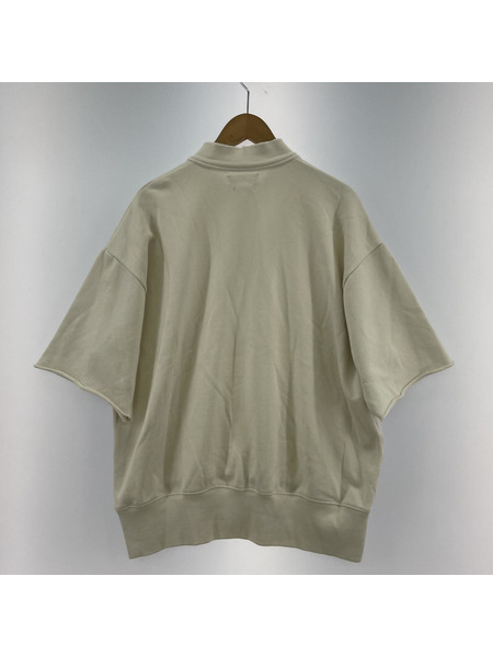 YOKE CUT-OFF HALF ZIP SWEAT SHIRT S/S ハーフジップスウェット size2