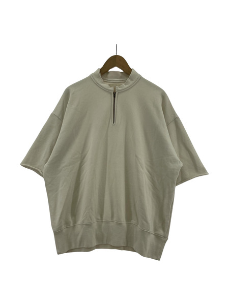 YOKE CUT-OFF HALF ZIP SWEAT SHIRT S/S ハーフジップスウェット size2