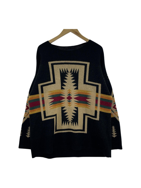 PENDLETON ネイティブ柄 ニット ネイビー (M)[値下]