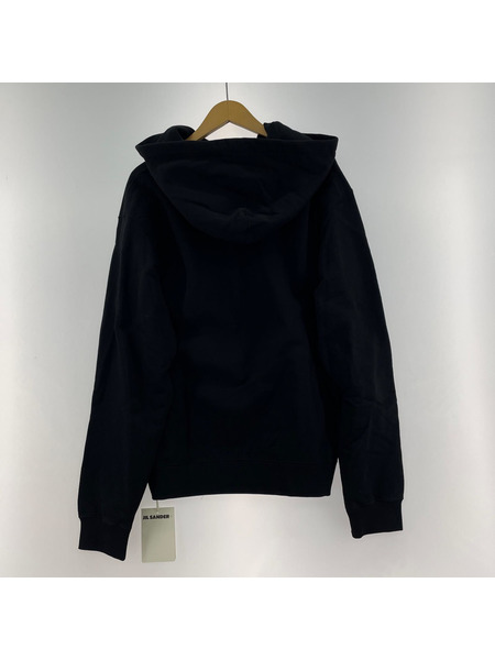 JIL SANDER + 25AW ロゴプリントプルオーバーパーカー M 黒 J47GU0129 J20039
