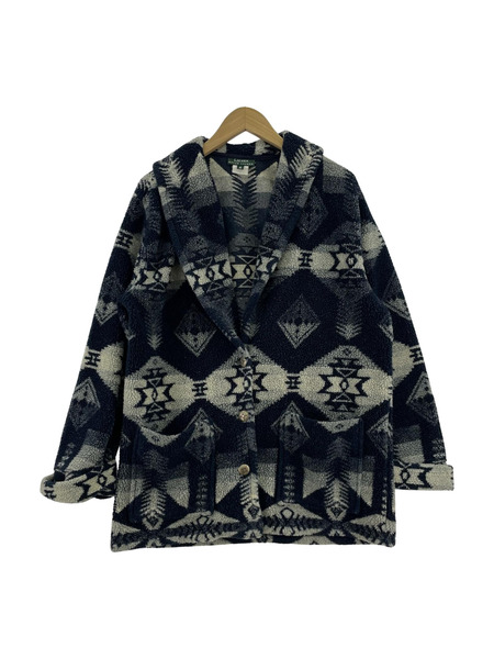 LAUREN RALPH LAUREN 90s ネイティブフリースカーディガン コンチョボタン M[値下]