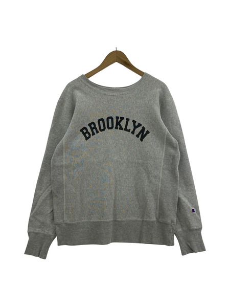 Champion 単色タグ復刻 BROOKLYN リバースウィーブ スウェット(L) グレー[値下]