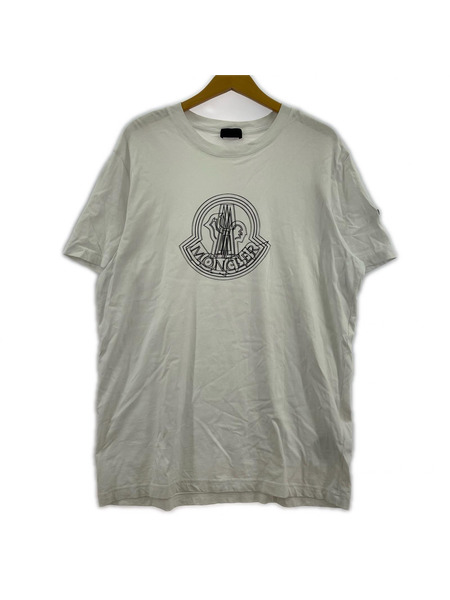 MONCLER 半袖Tシャツ・カットソー ロゴプリントTee ホワイト(XL)