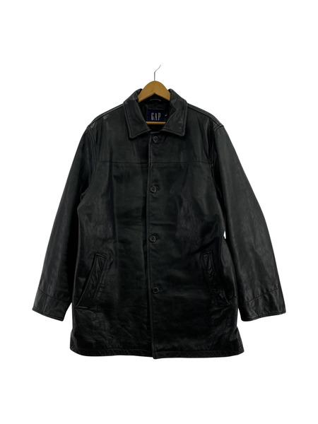 OLD GAP 牛革 オールレザーカーコート ハーフコート M 黒