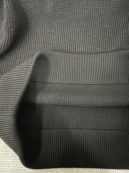 HERNO 袖ナイロンポケット ウールニット 52 ブラック