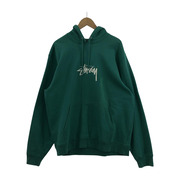 STUSSY/ロゴ刺繍パーカー（L)