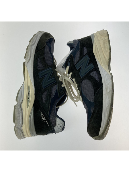 NEW BALANCE KITH M990KI3 USA製 スエード スニーカー ネイビー