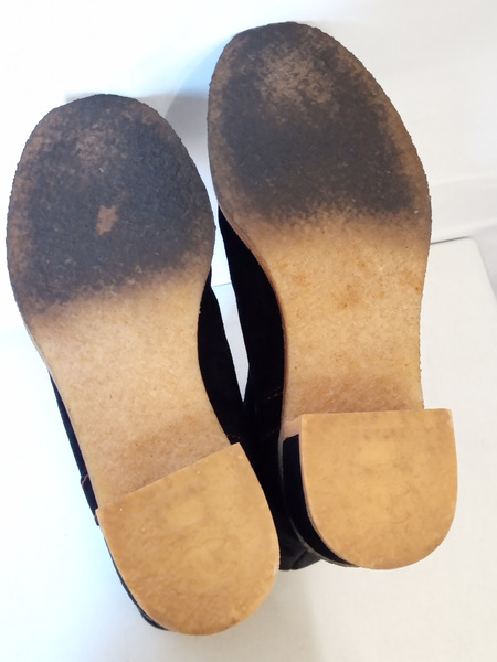 靴 CHANEL ココマーク/ステッチスウェード/ロングブーツ