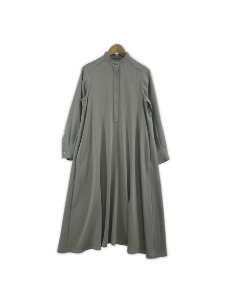 graphpaper 20AW Satin band collar dress 00 グレー GL203-60033