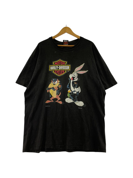 90s Harley-Davidson×LOONEY TUNES カットソー 黒 (XL)