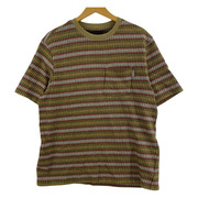 STUSSY ジャガード ボーダ? S/Sカットソー YLW (M)