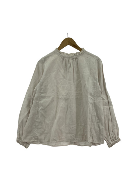 nest Robe　リネンブラウス　ホワイト　F 01213-1116