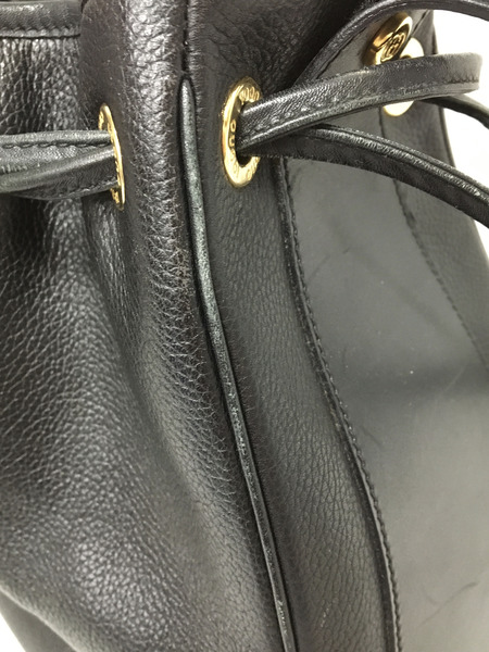 GUCCI OLD シェリーライン 巾着 レザーショルダーバッグ 001・86・0943