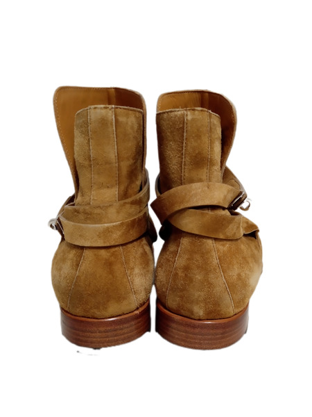 HERMES スエードショートブーツ/キャメル