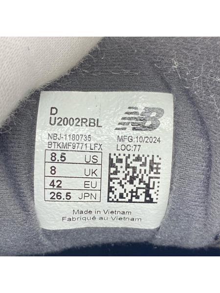 NEW BALANCE スニーカー U2002RBL スニーカー 黒 (26.5㎝)[値下]