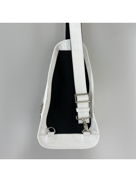 BBCO 25AW クロコ型押シ ボディバッグ ホワイト