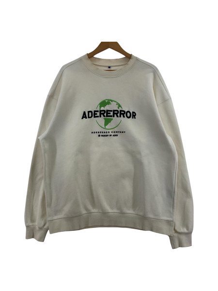 ADER ERROR 地球ロゴ スウェット 白 A1[値下]｜商品番号：2100209531430 - 買取王国ONLINESTORE