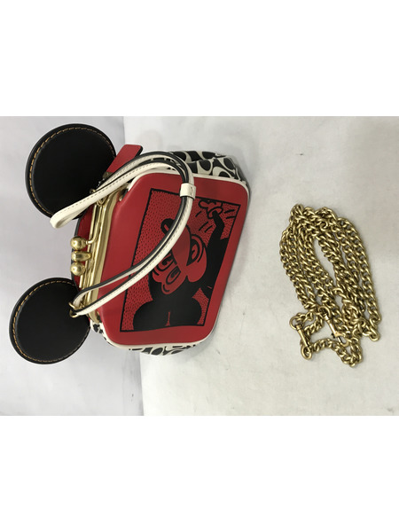 ショルダーバッグ ミッキー キースヘリング キスロック 赤