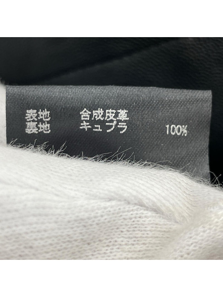 stein 20AW OVER SLEEVE FAKE LEATHER JACKET S