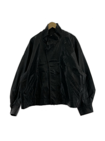 stein 20AW OVER SLEEVE FAKE LEATHER JACKET S