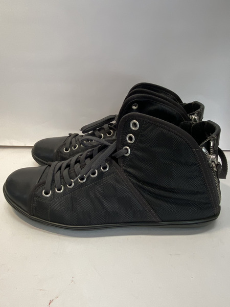 LV ダミエ・グラフィット バックジップハイカットスニーカー 8 ルイヴィトン[値下]