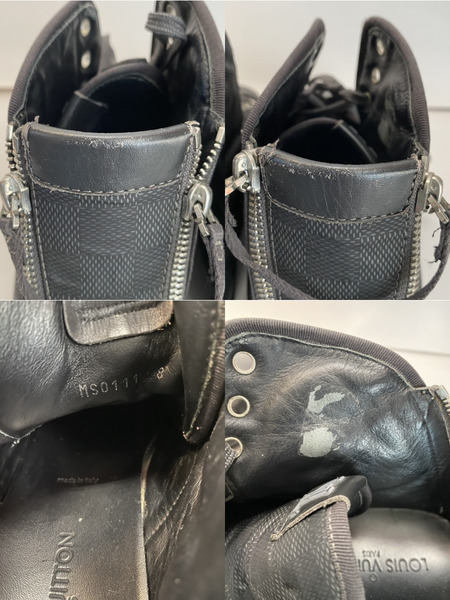 LV ダミエ・グラフィット バックジップハイカットスニーカー 8 ルイヴィトン[値下]