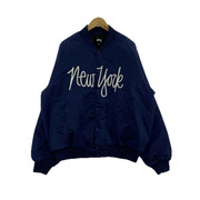 STUSSY　NEW YORK スタジャン　ネイビー　L