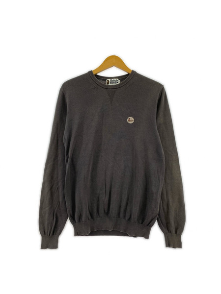 A BATHING APE 長袖Tシャツ・カットソー バックプリント S カーキ